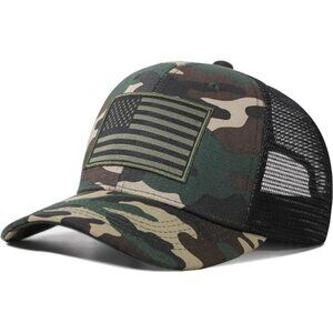 American Flag Trucker Hat - Baseball Cap for Men & Women, Breathable Mesh